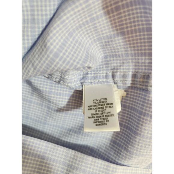 Bonobos Shirt Mens Small Short Blue Check Athletic Long Sleeve Preppy Business - Picture 11 of 12